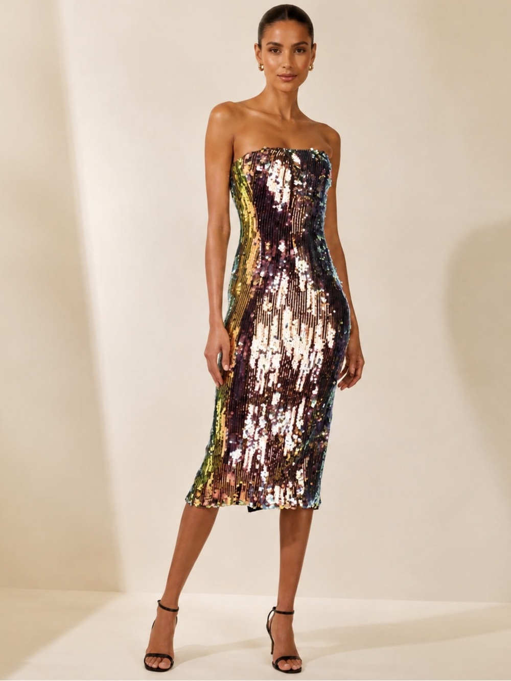 NWT Ramy Brook Oz Embellished Midi Cocktail Party Dress Size 2